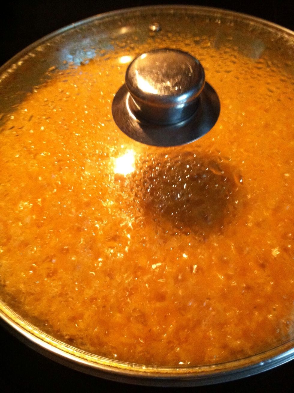 After it boils I usually leave it about 10-15 mins until it looks like this. And then turn off but do not open lid. I leave it resting for an additional 15-20 mins.