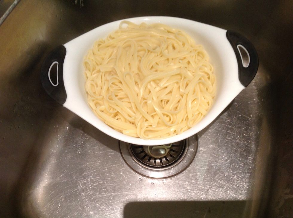 After it had cooked, take it out and strain it.