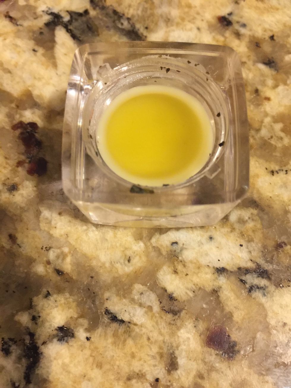 After it has melted completely pour it into the container and fill it halfway