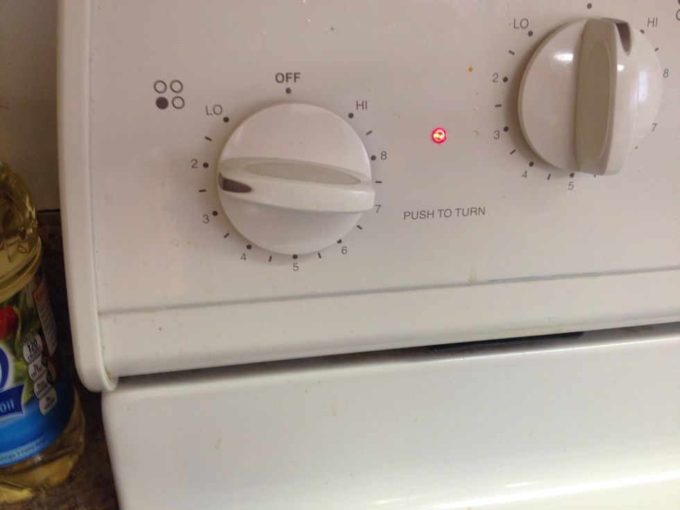After it simmers for five minutes reduce temp.