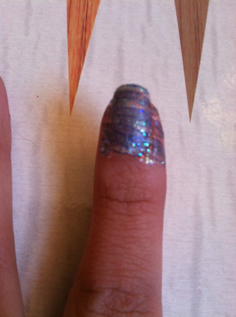 After its done drying Get all the edges off with nail polish remover and a piece of napkin or a q-tip.