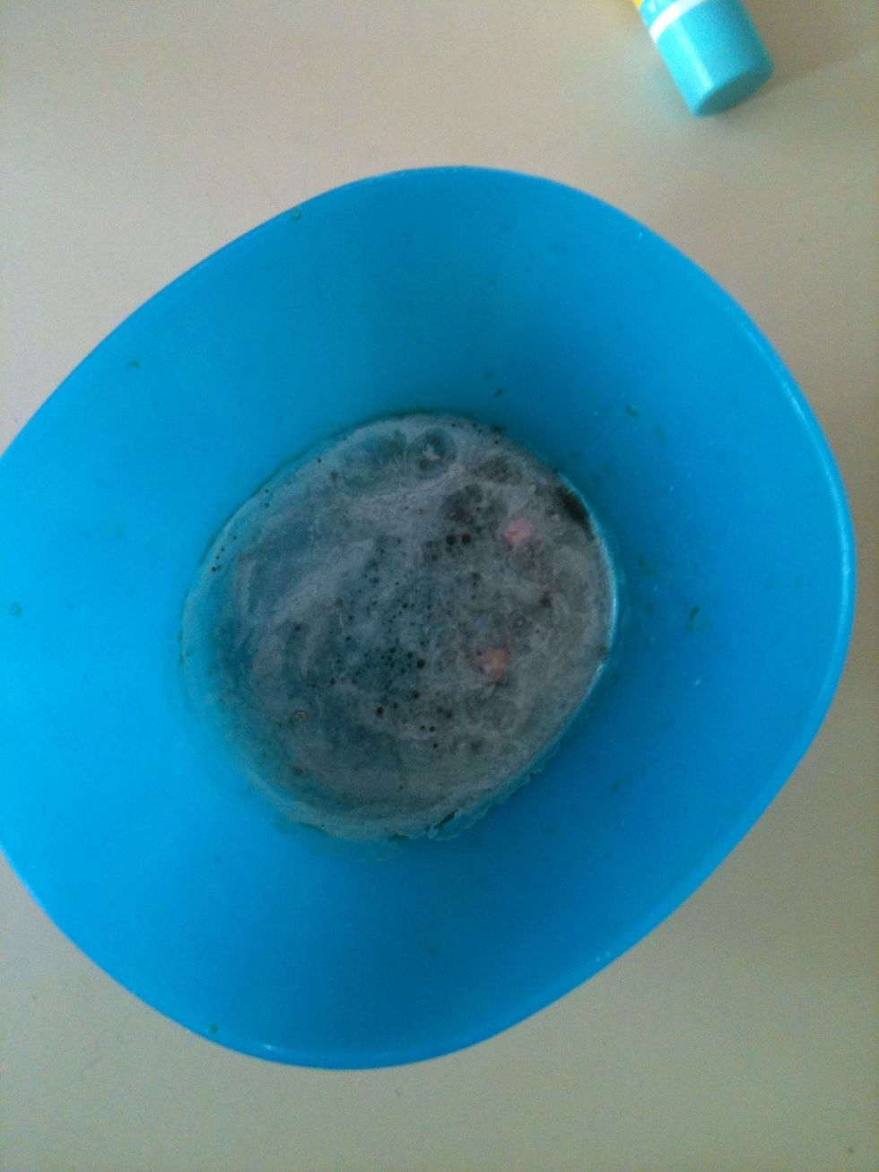 after its melted :) stir it up a little bit to make sure everything is all mixed