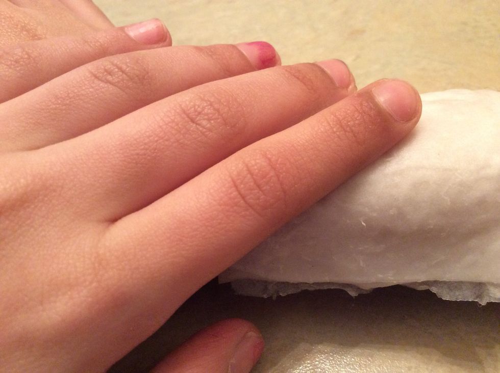 After just take your wet cloth and put it on top of your tattoo for at least 30 seconds.