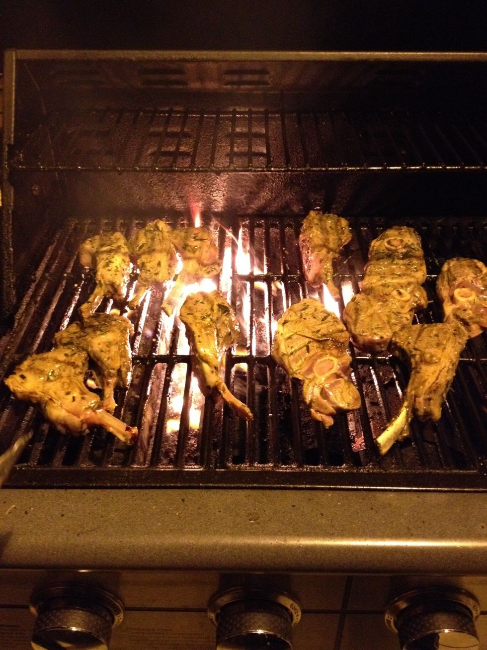 After marinating the lamb chops you are ready to grill. Grill the chops on medium until desired doneness.