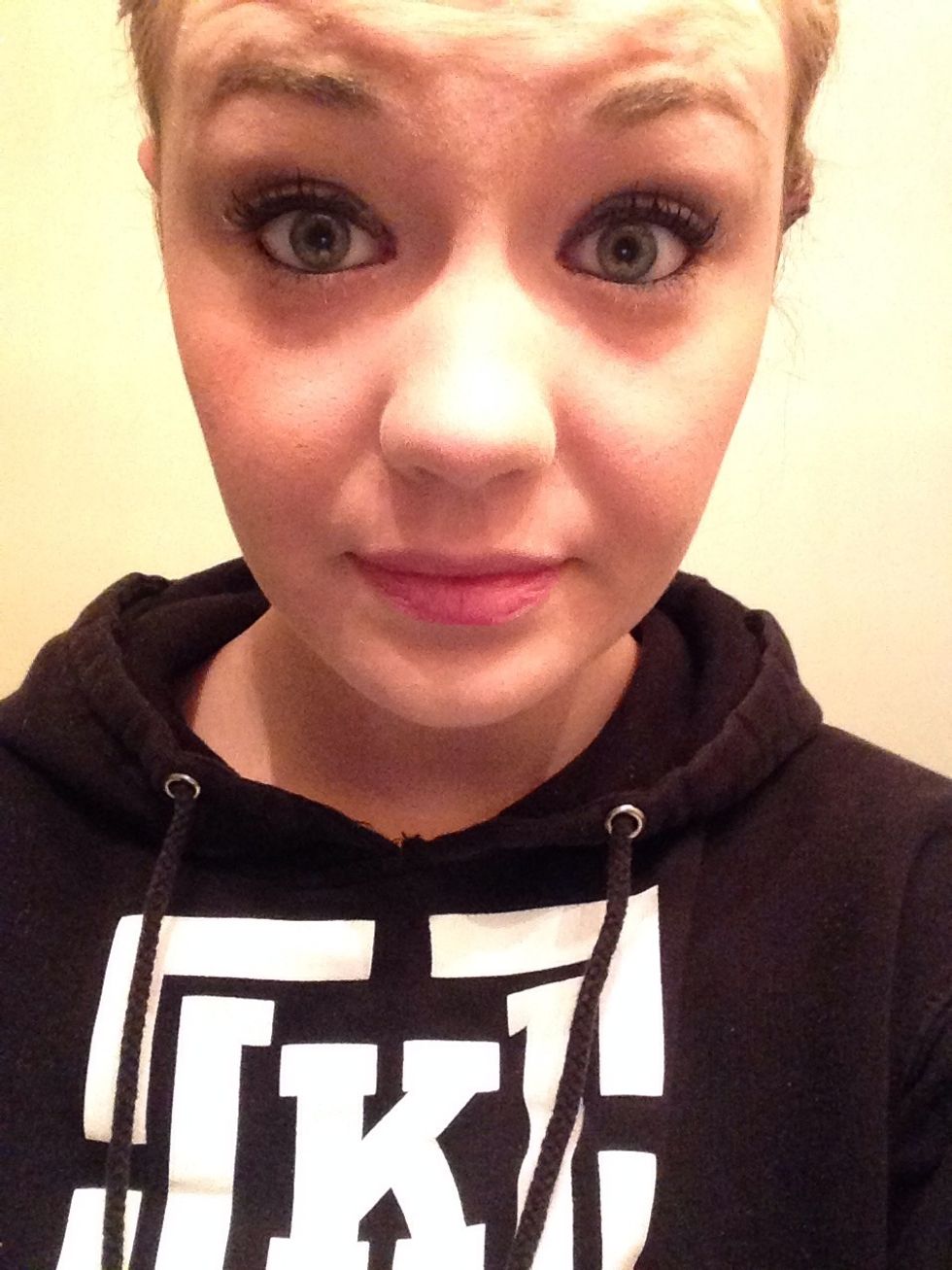 After mascara! Now do your hair and complete your look!