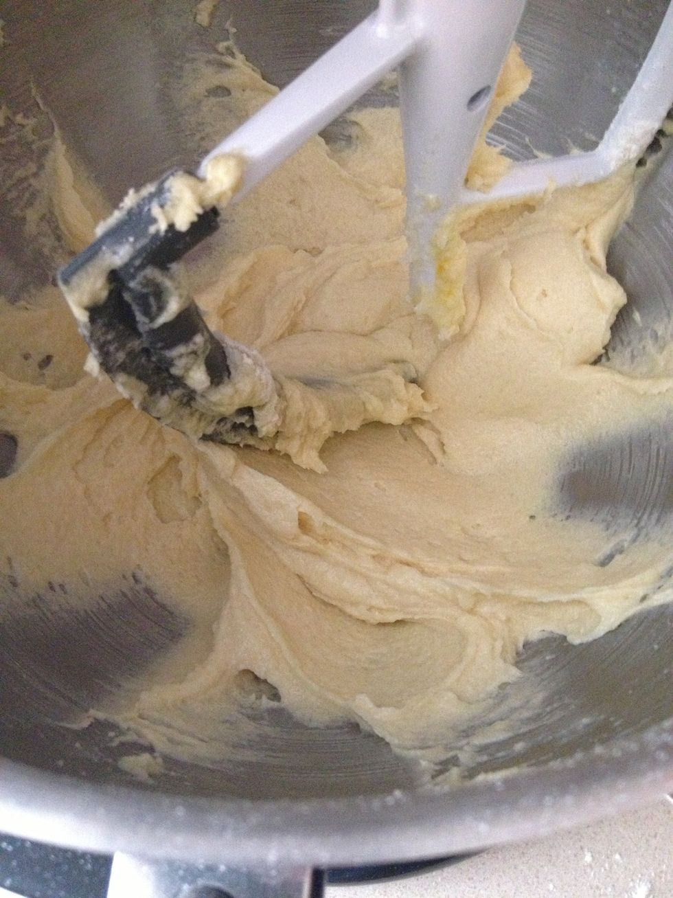 After milk is incorporated, add another one third of the flour