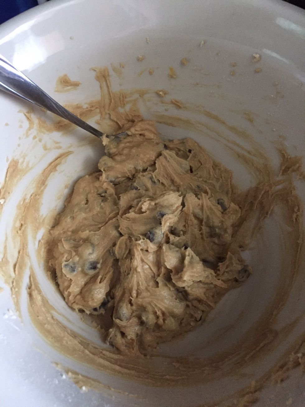 after mixed, take a spoon to make sure everything is off the side and bottom and mix it again