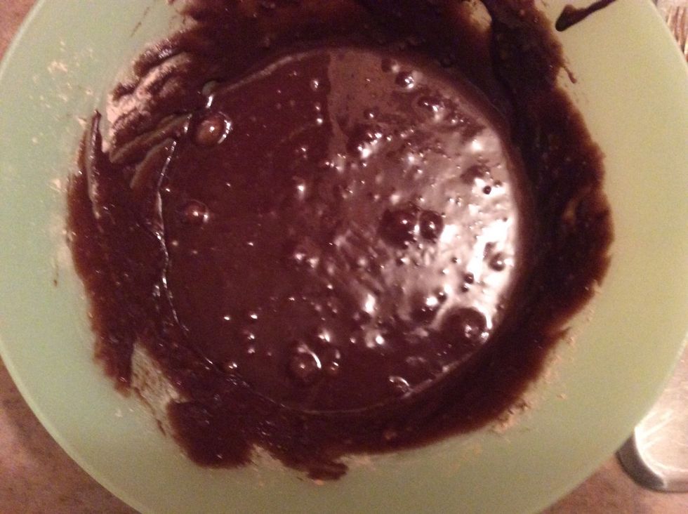 After mixing well it should look like this.