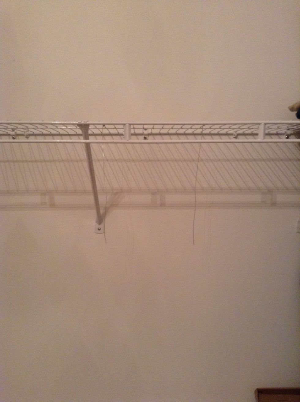 After my break I hung up some aluminum wire. You'll have to wait and find out what I am using it for!