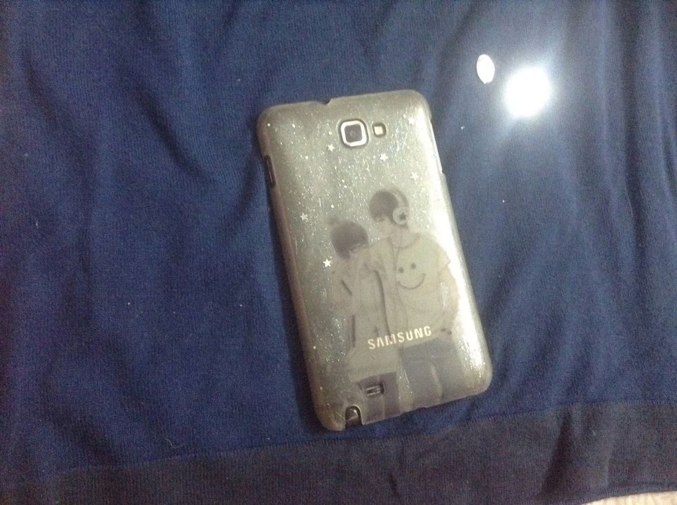 After painting spry hair spry on it . Remember to remove it from the phone. Let it dry