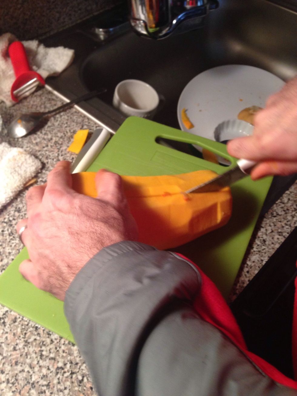 After peeling them we need to get rid of the seeds.