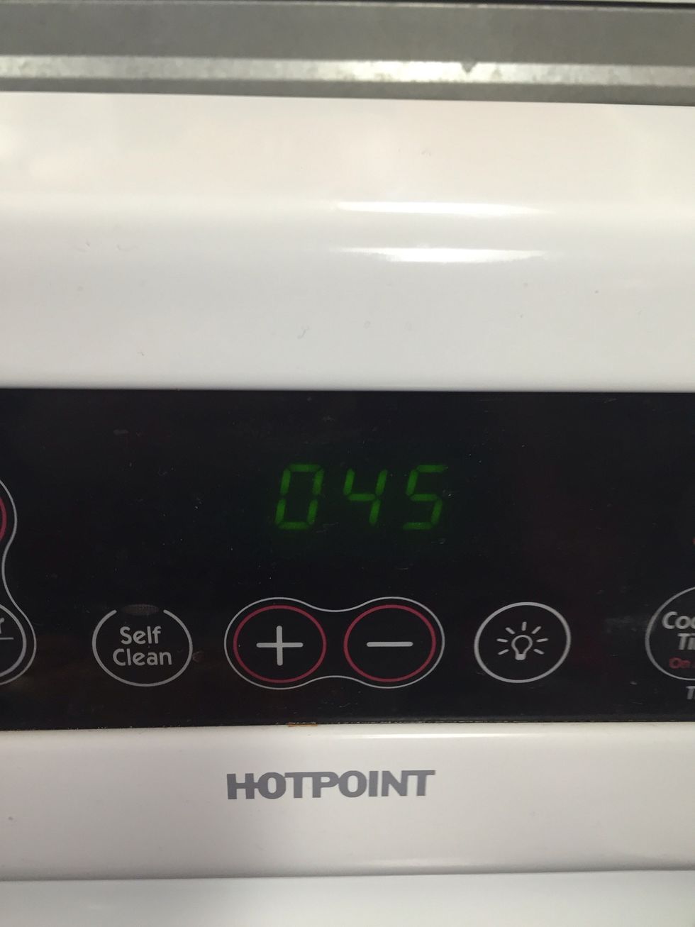 After putting the eggplant parmigiana in the oven set the timer for 45 minutes