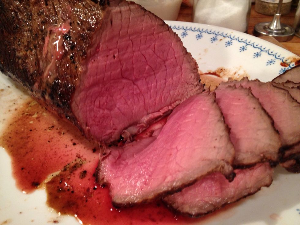 After resting... Thinly slice and serve.