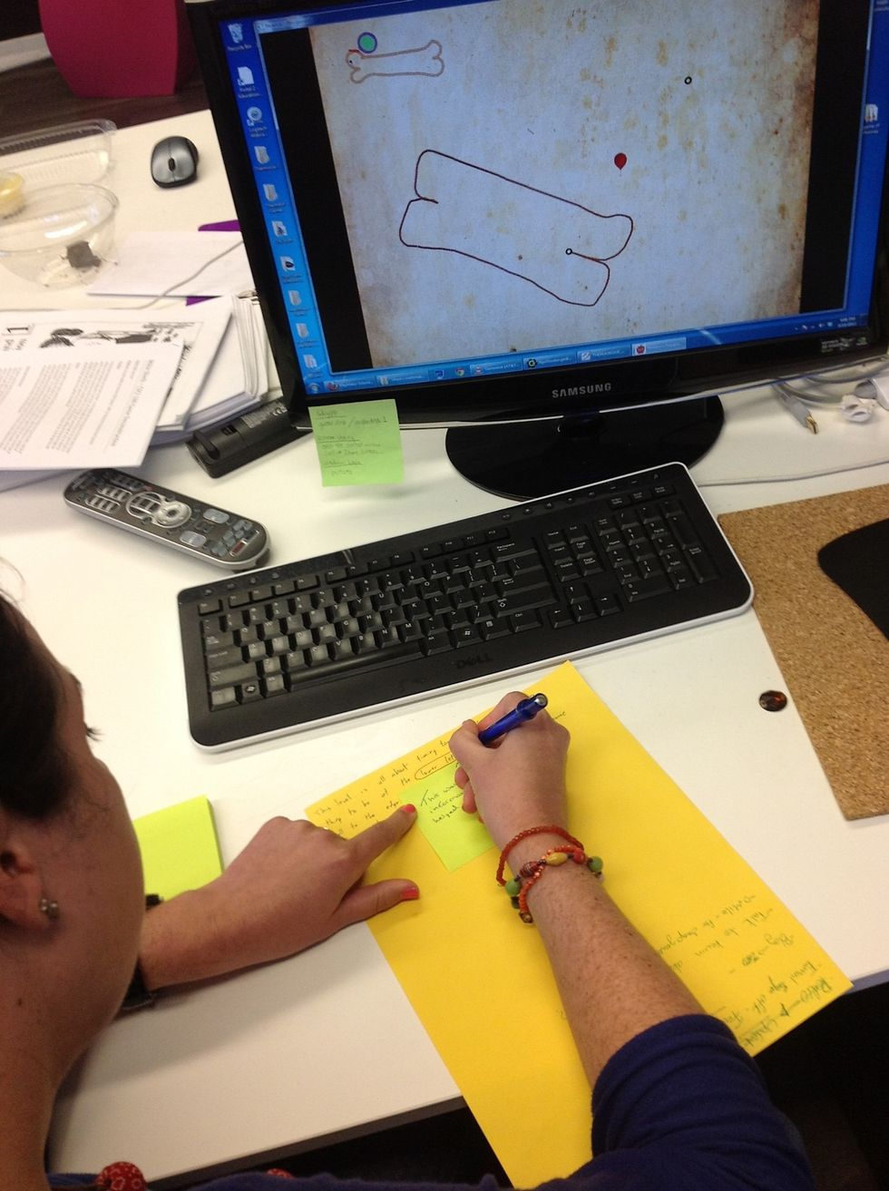 After reviewing their classmates' paragraphs, students will use post-its to give constructive criticism to the paragraphs (e.g. what was good, what was difficult to understand).