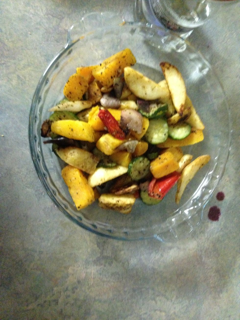 After roughly 20 mins veg should be done and ready