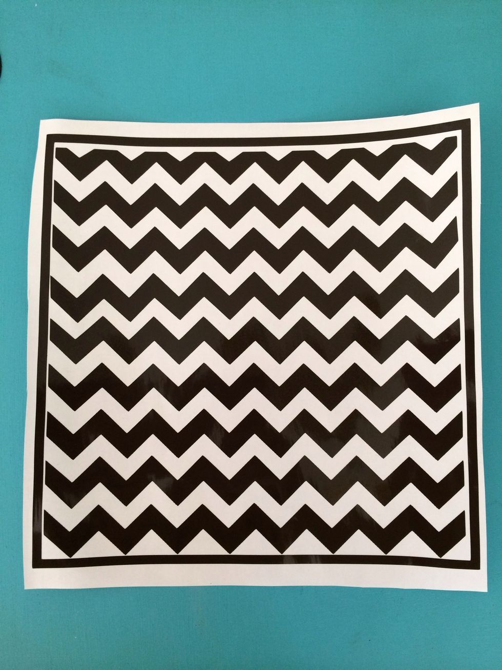 After seeing how plain the top looked I decided to add a pattern to the top. Initially I was going to do a brown chevron color, but wanted a brown monogram. I picked a diff color so you can see both.