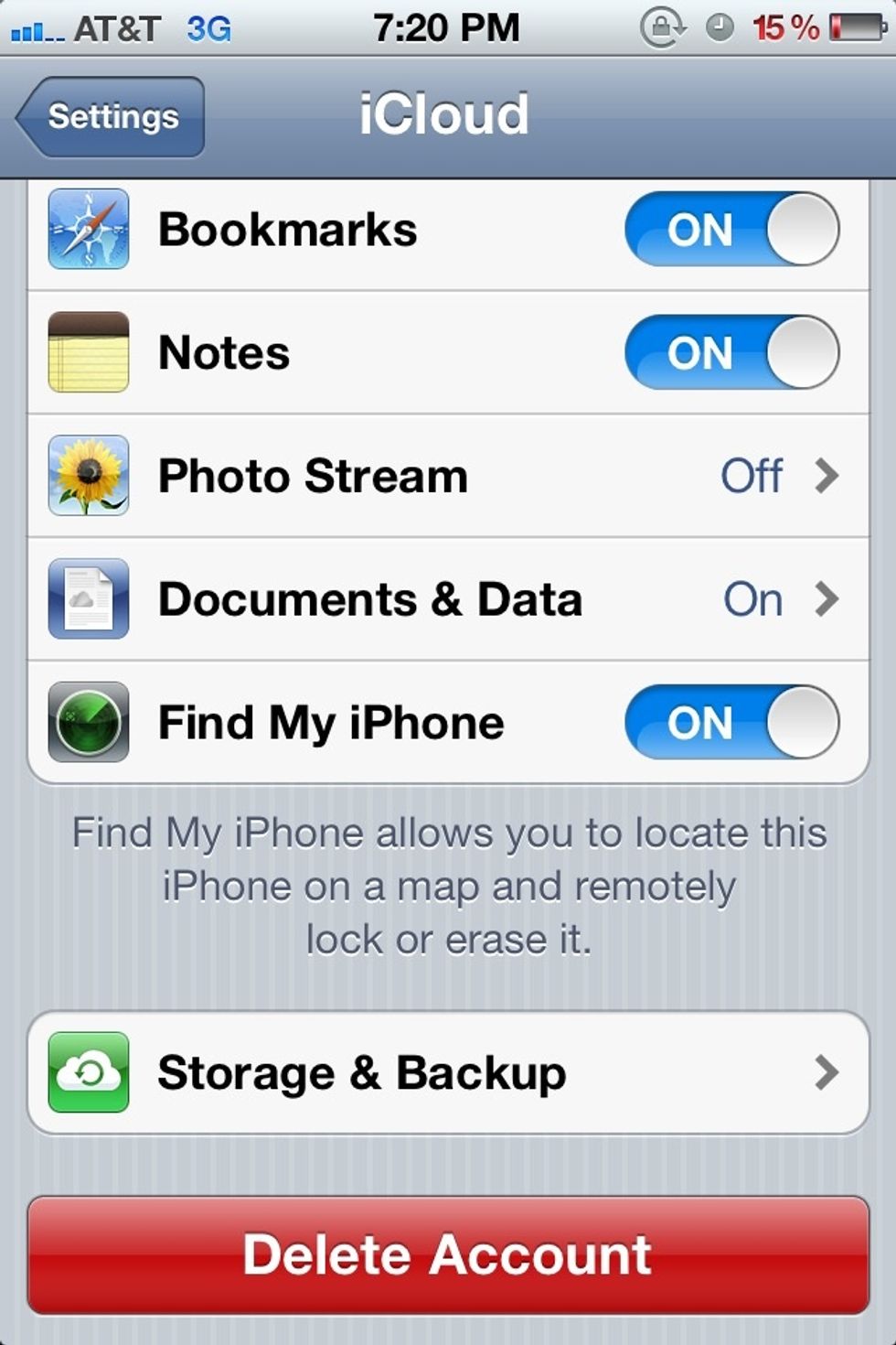 After setting up iCloud, be sure to turn the FIND MY IPHONE feature ON. You can do this within the iCloud menu.