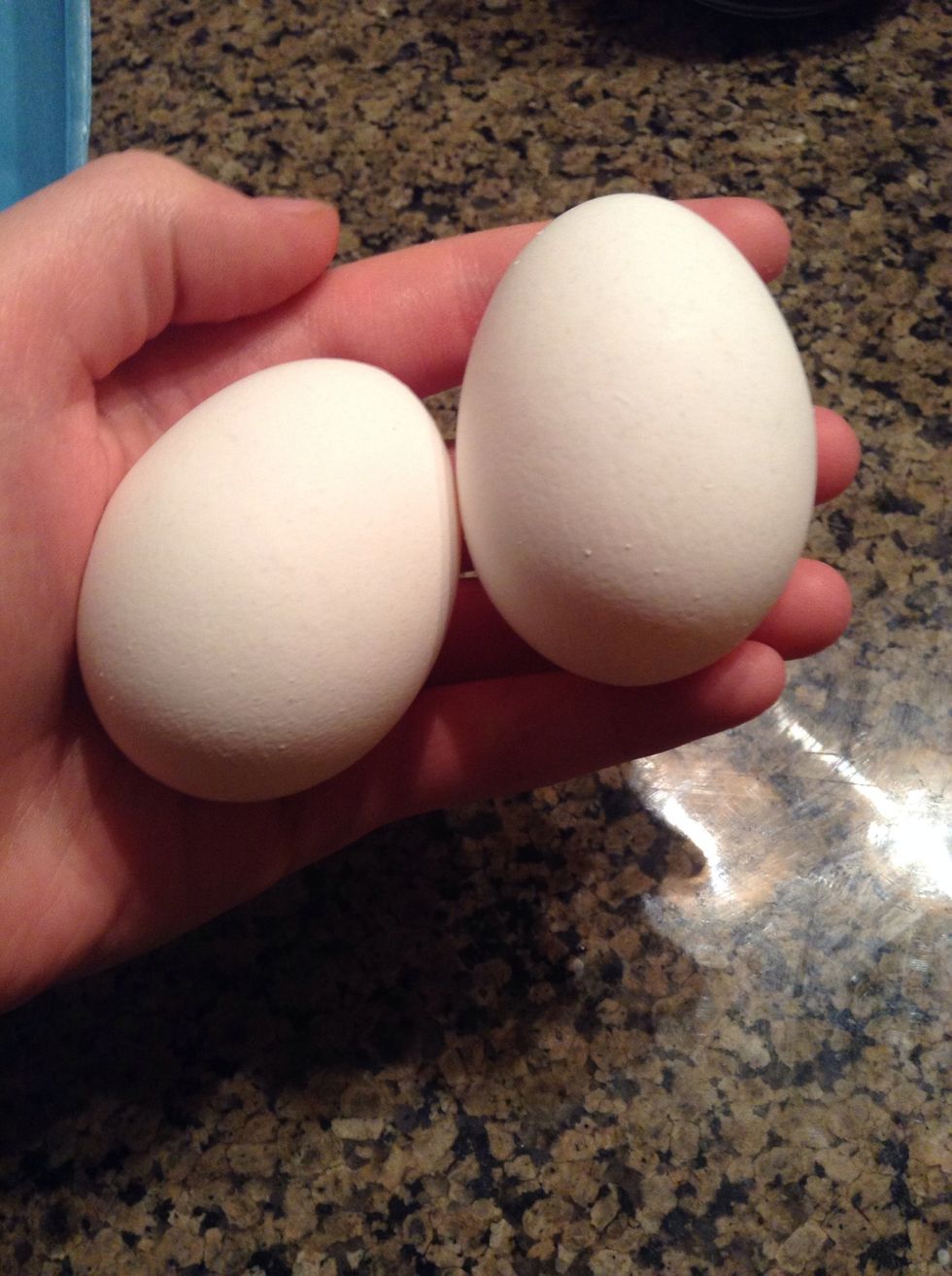 After that add 2 eggs