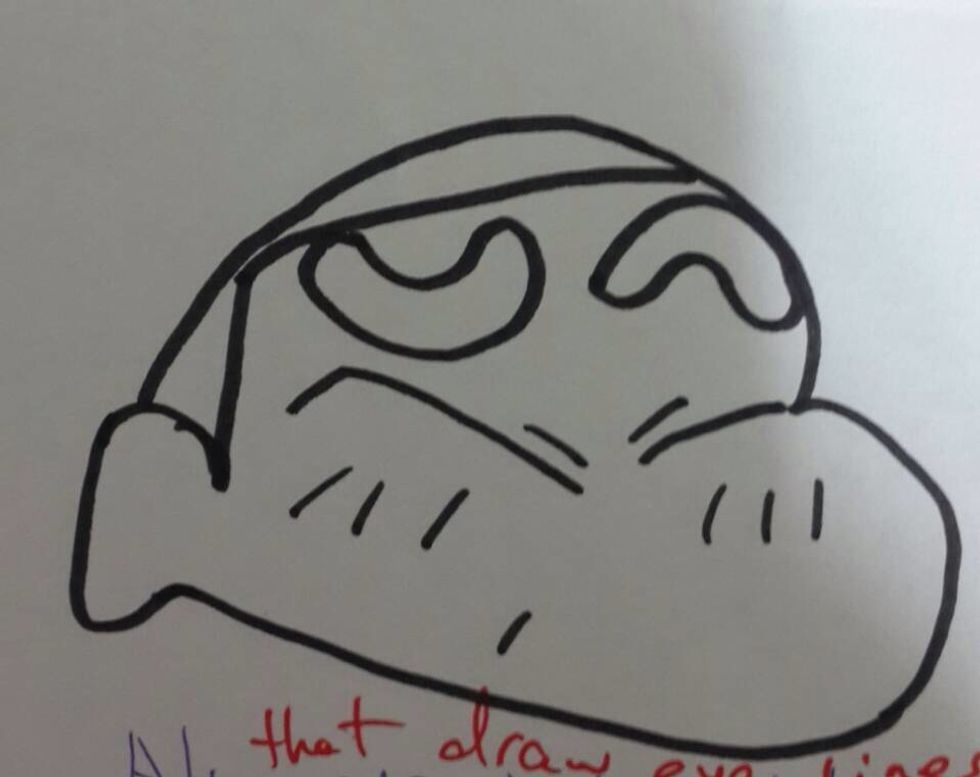 After,that draw eye lines below the eyebrows and more lines on the cheeks.