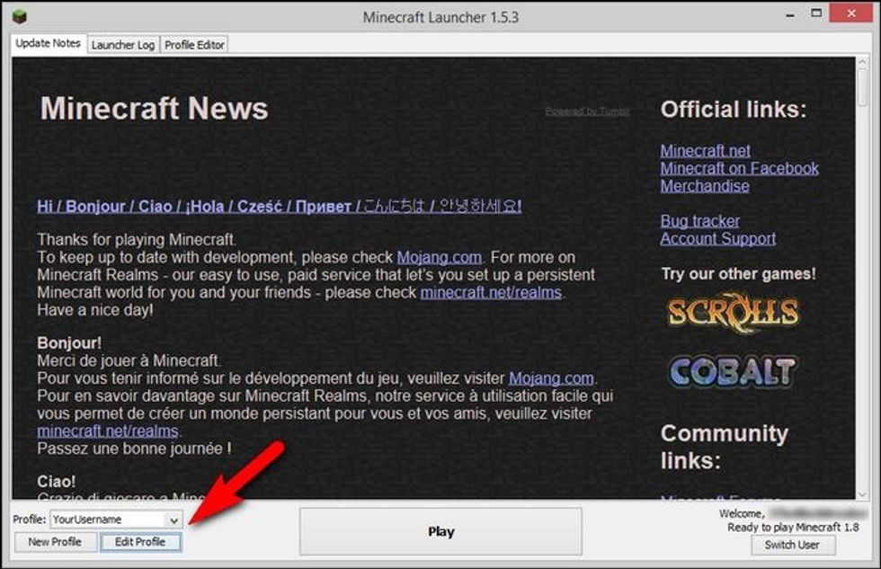 after that open minecraft and a new profile called forge should appear select it and then press play