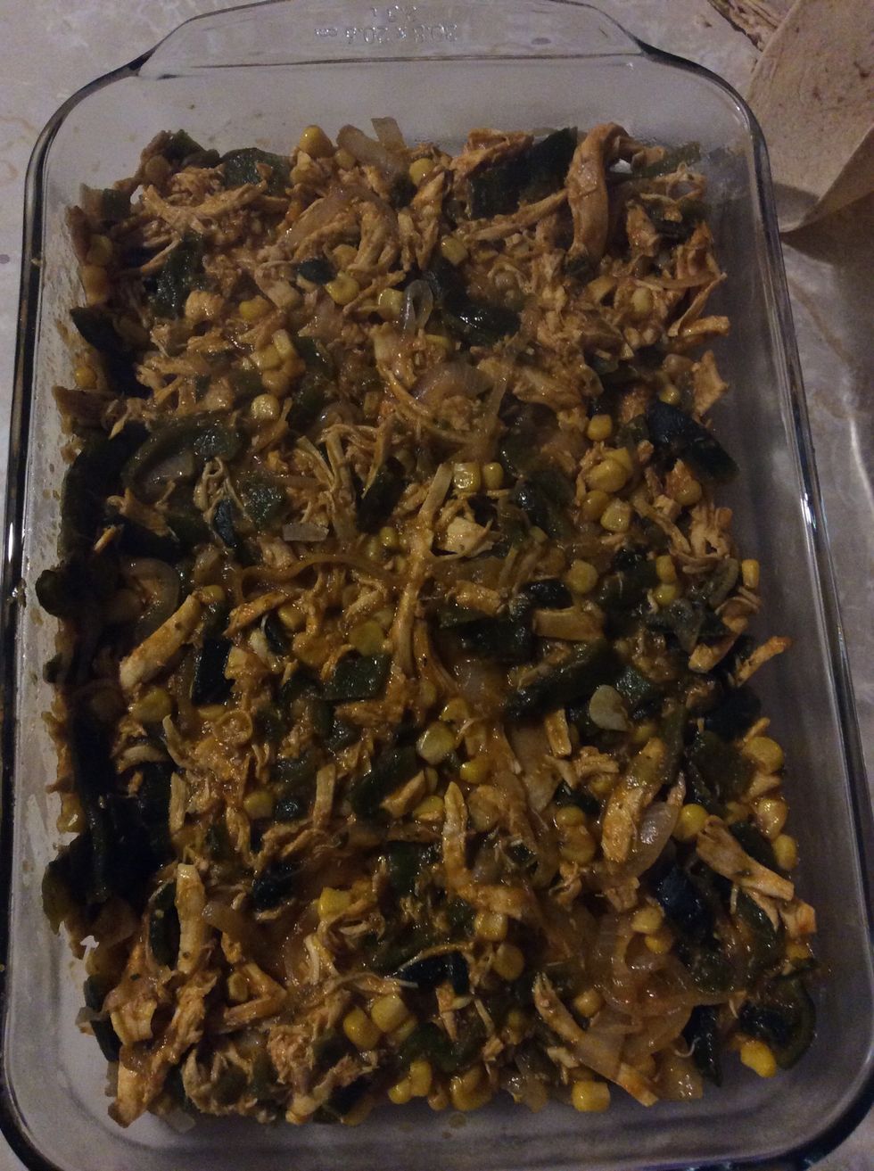 After that put a layer of stew