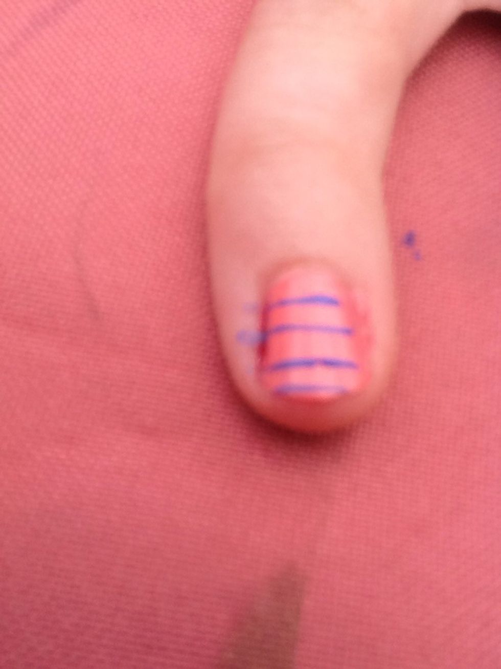 After that put stripes on your pinkie \ud83d\udc85