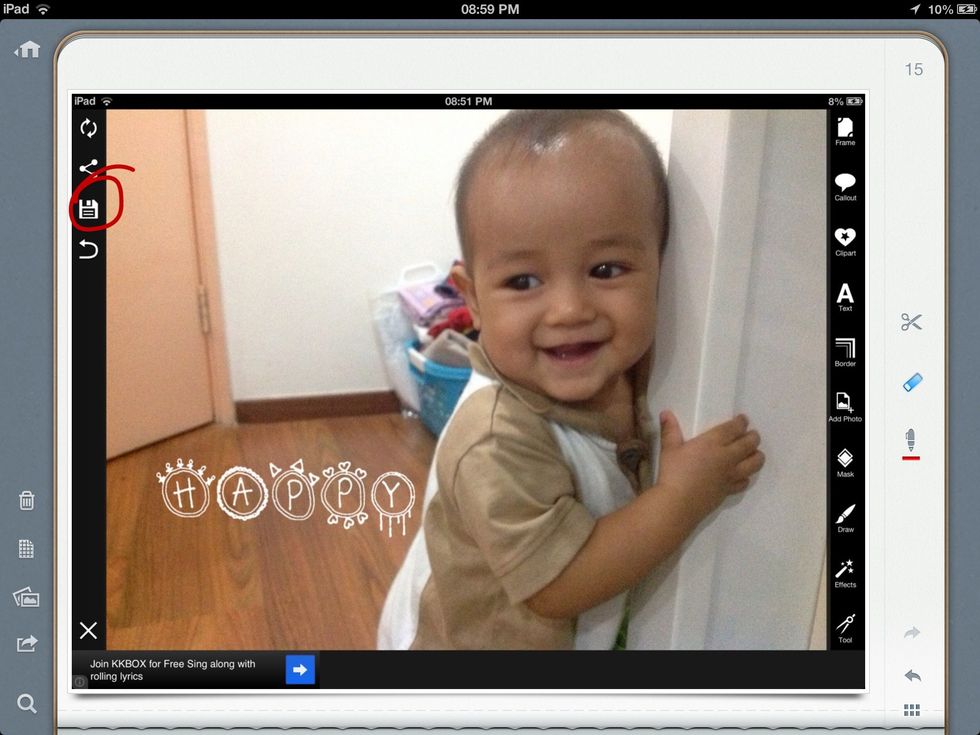 After that, put your overlay where ever you want it. Then, press Save on the left.