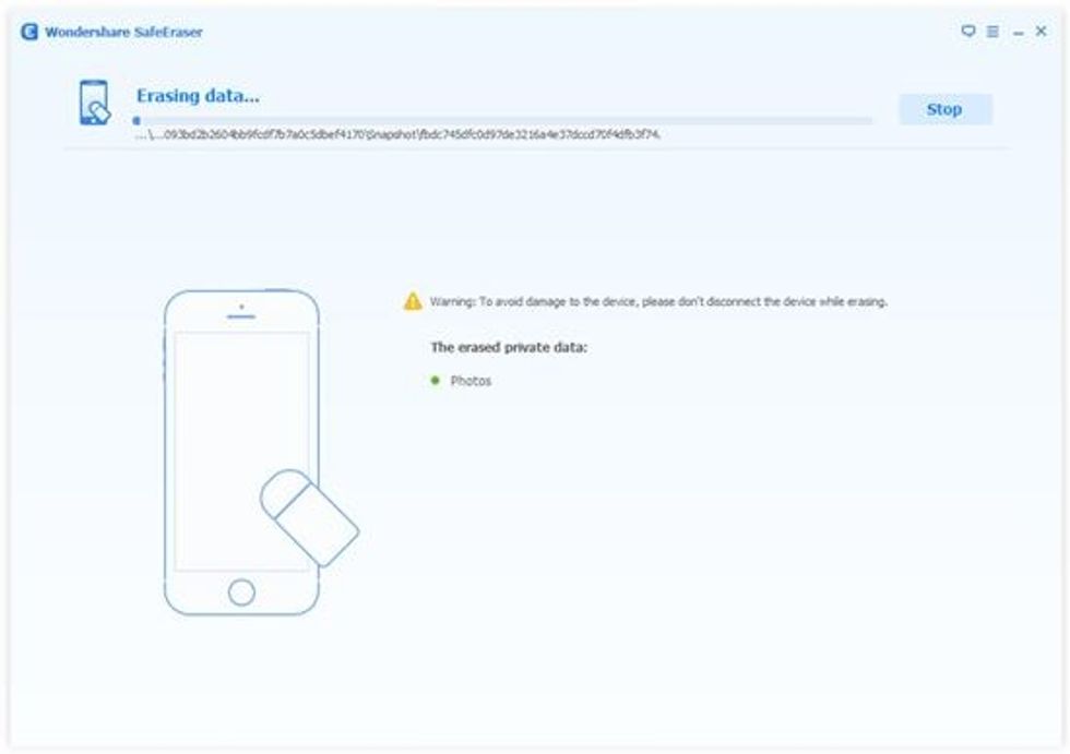 After that, select the files you want to remove from Android phones and then click the Erase option to clean up the selected files from Android phones as wanted.