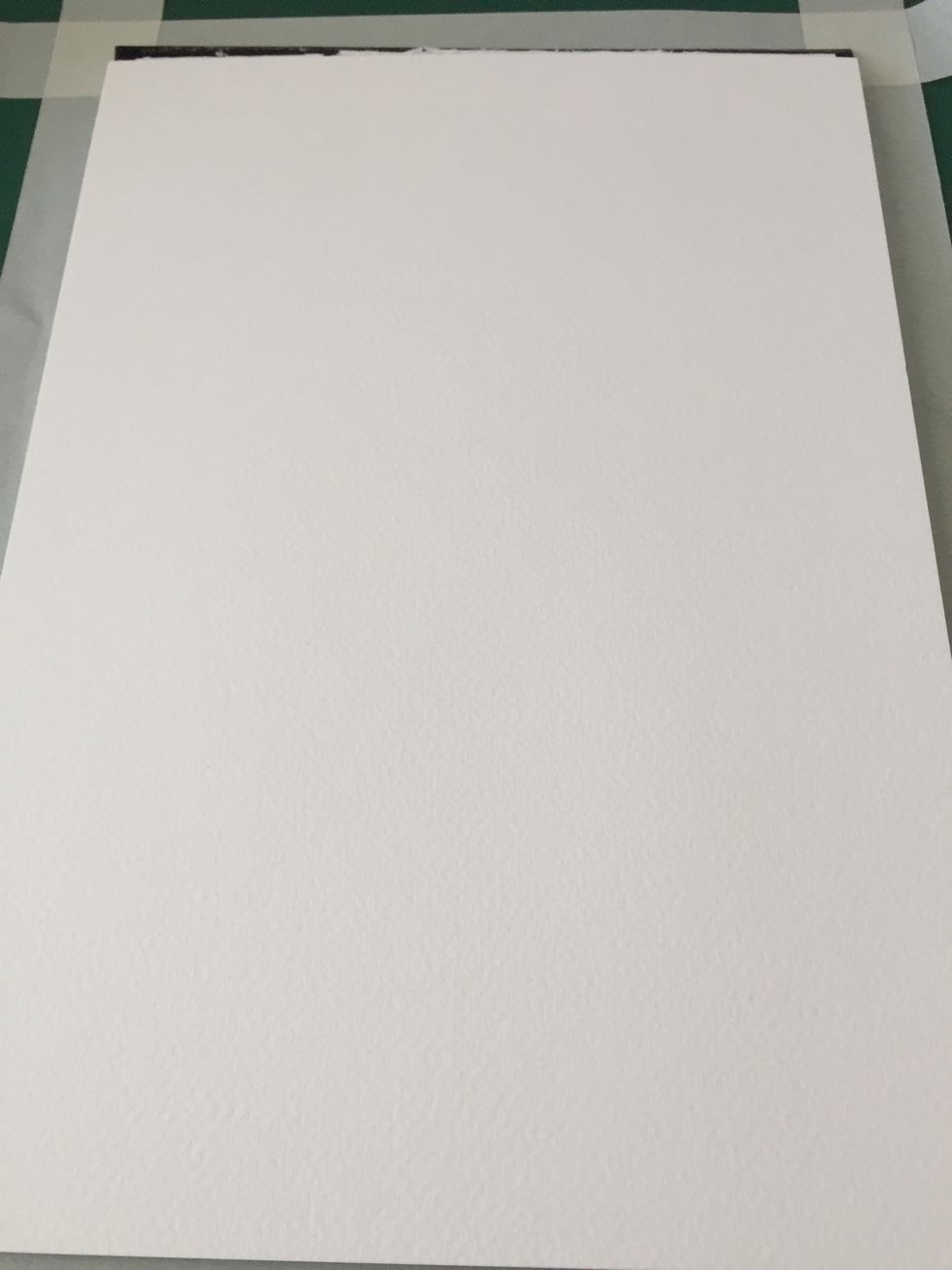 After that take your watercolor paper and place the transparent paper with the deer outlines on top of it.