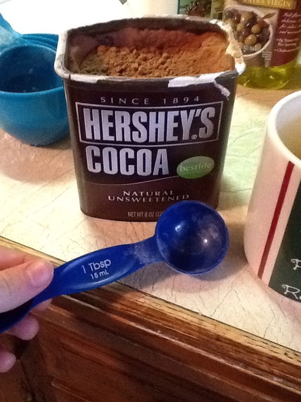 After that you can add some hershey's cocoa.