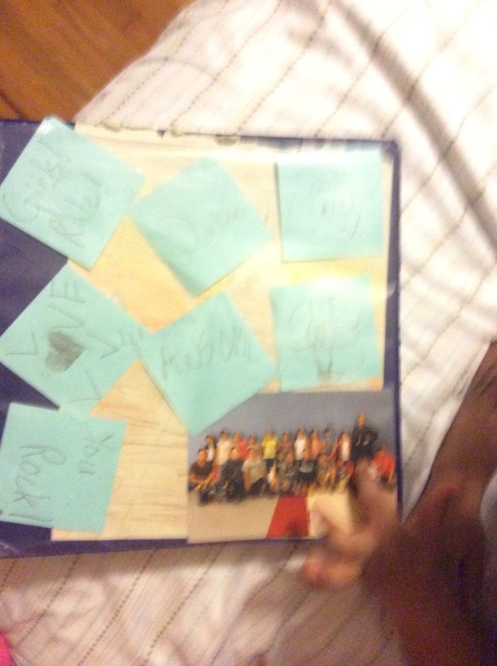 After that you can stick the sticky notes in your binder in whatever order you want to.