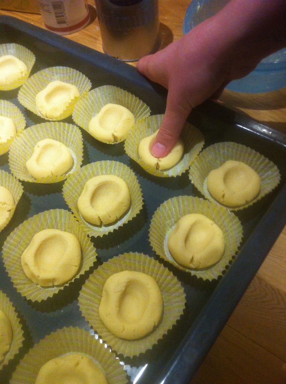 After that you make a hole in the balls