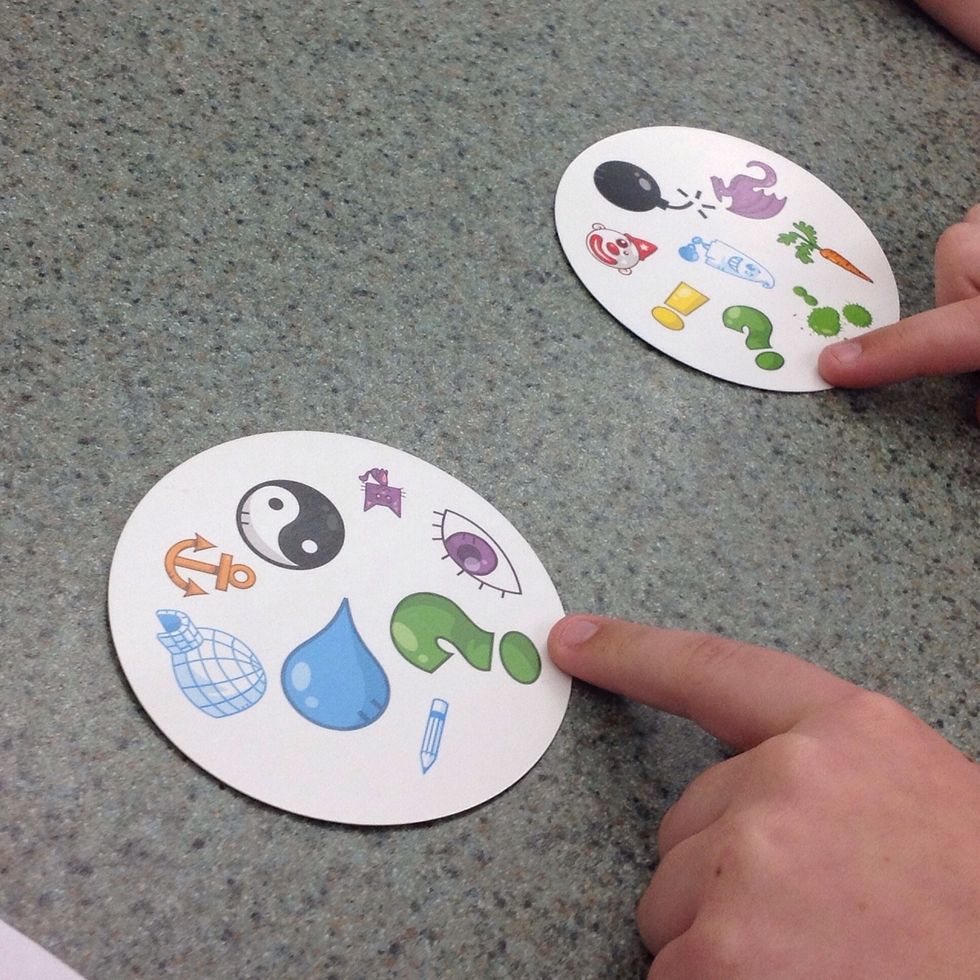 After that you try to find a match. When all the out the are out the game is over.