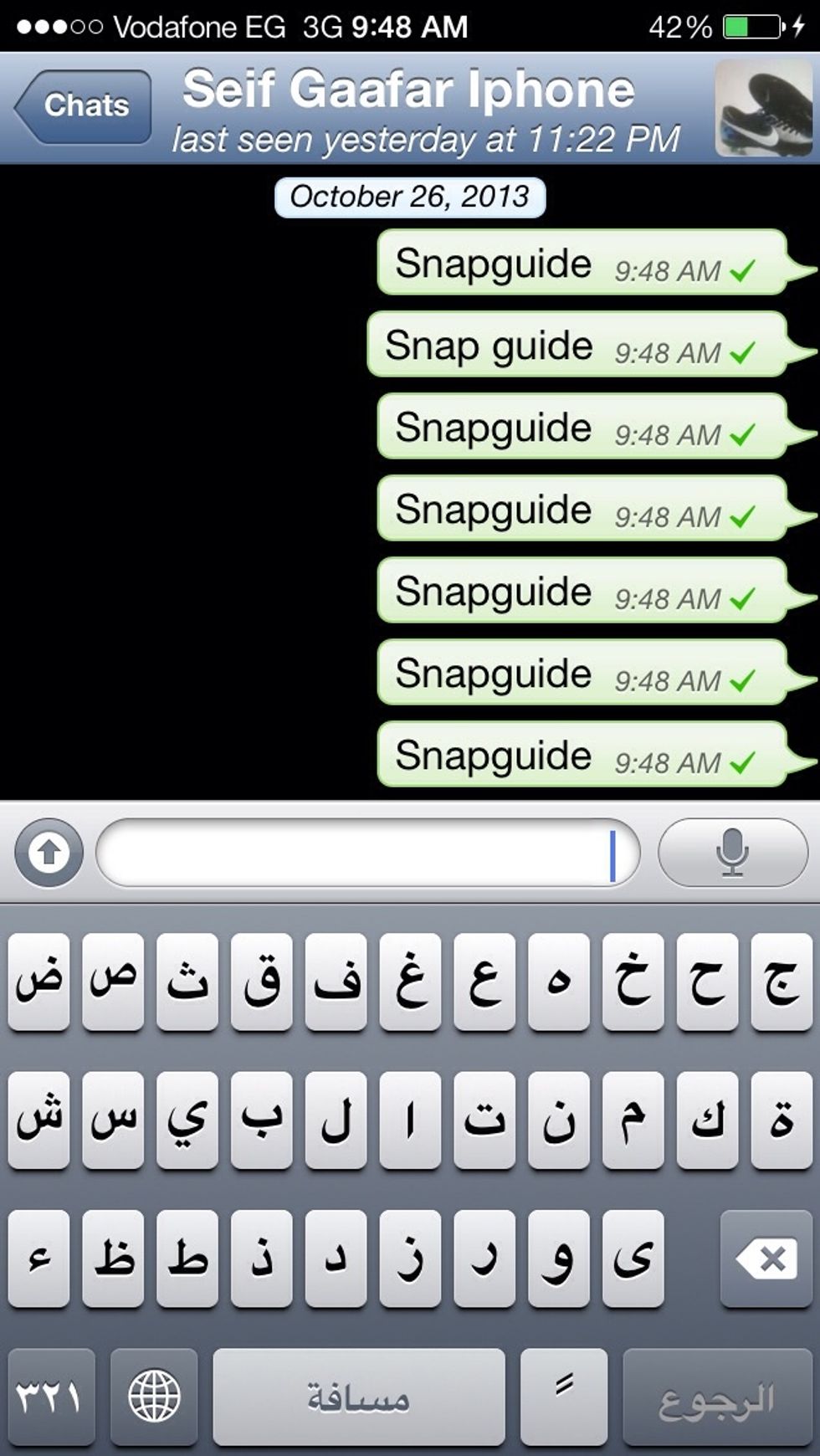 After that you will have a variety of languages according to what you have chose in your settings. Choose the one you want to communicate with