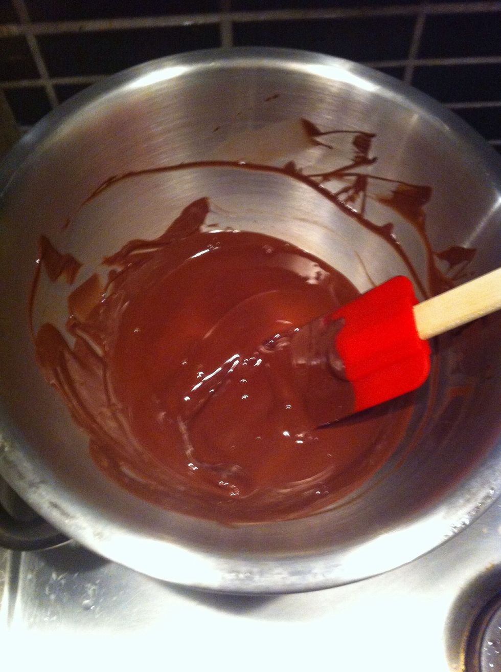 After the chocolate is melt...