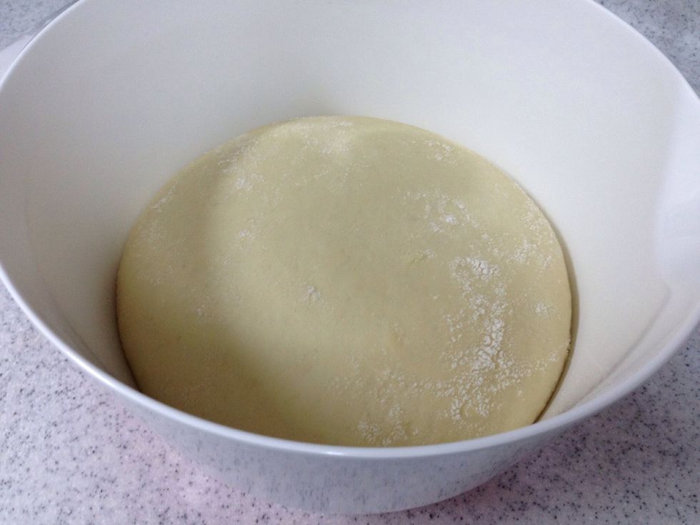 After the dough becomes double in size mix it again