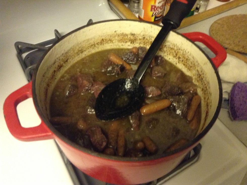 After the first round of cooking