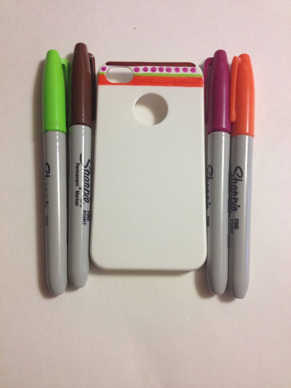 After the first two designs I added two more solid lines. (Each time I change up the color.)