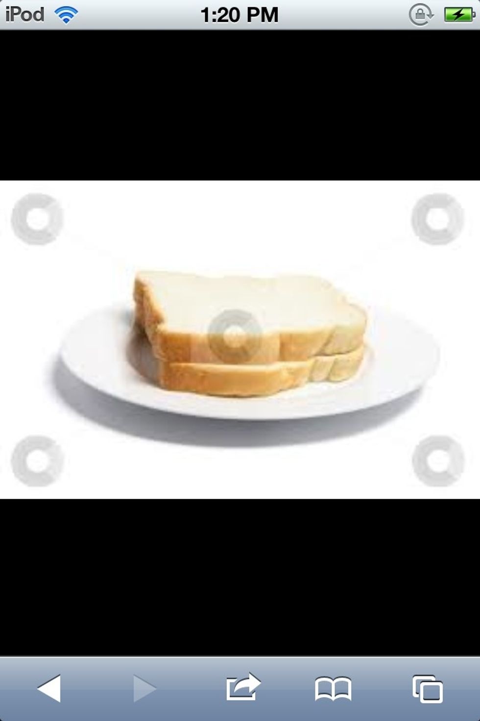 After the get 2 prices of bread and place them on a plate.