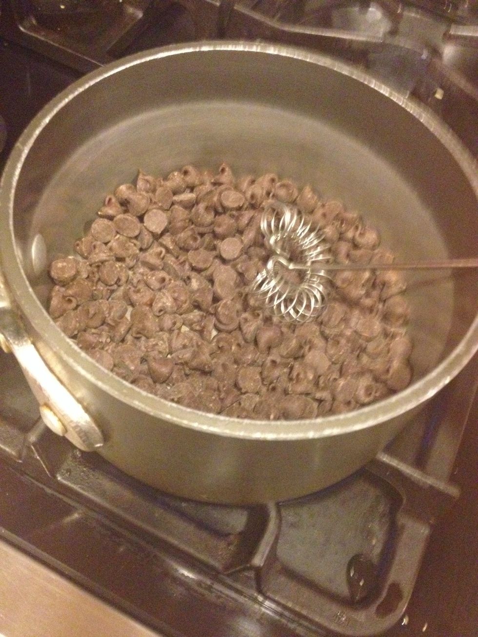 After the hour is up put your chocolate in a pot