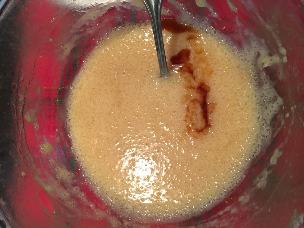 After the microwave let it cool 3 mins and then add in vanilla extract.