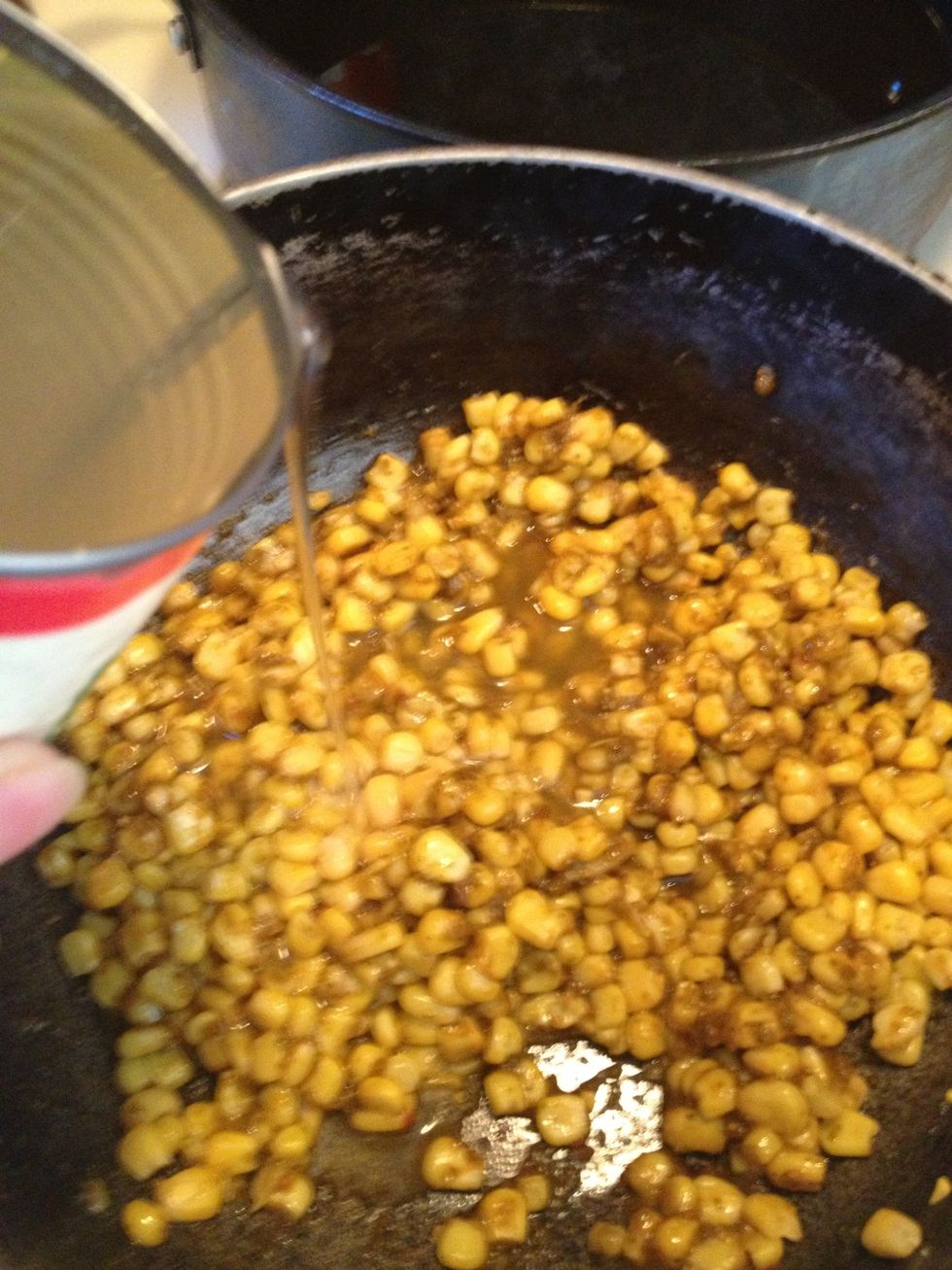 After the minute of mixing, add the water