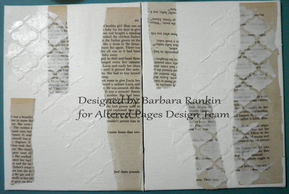 After the paste dried, I noticed that it was a bit transparent. I could still see my text pages through it. Pretty cool.