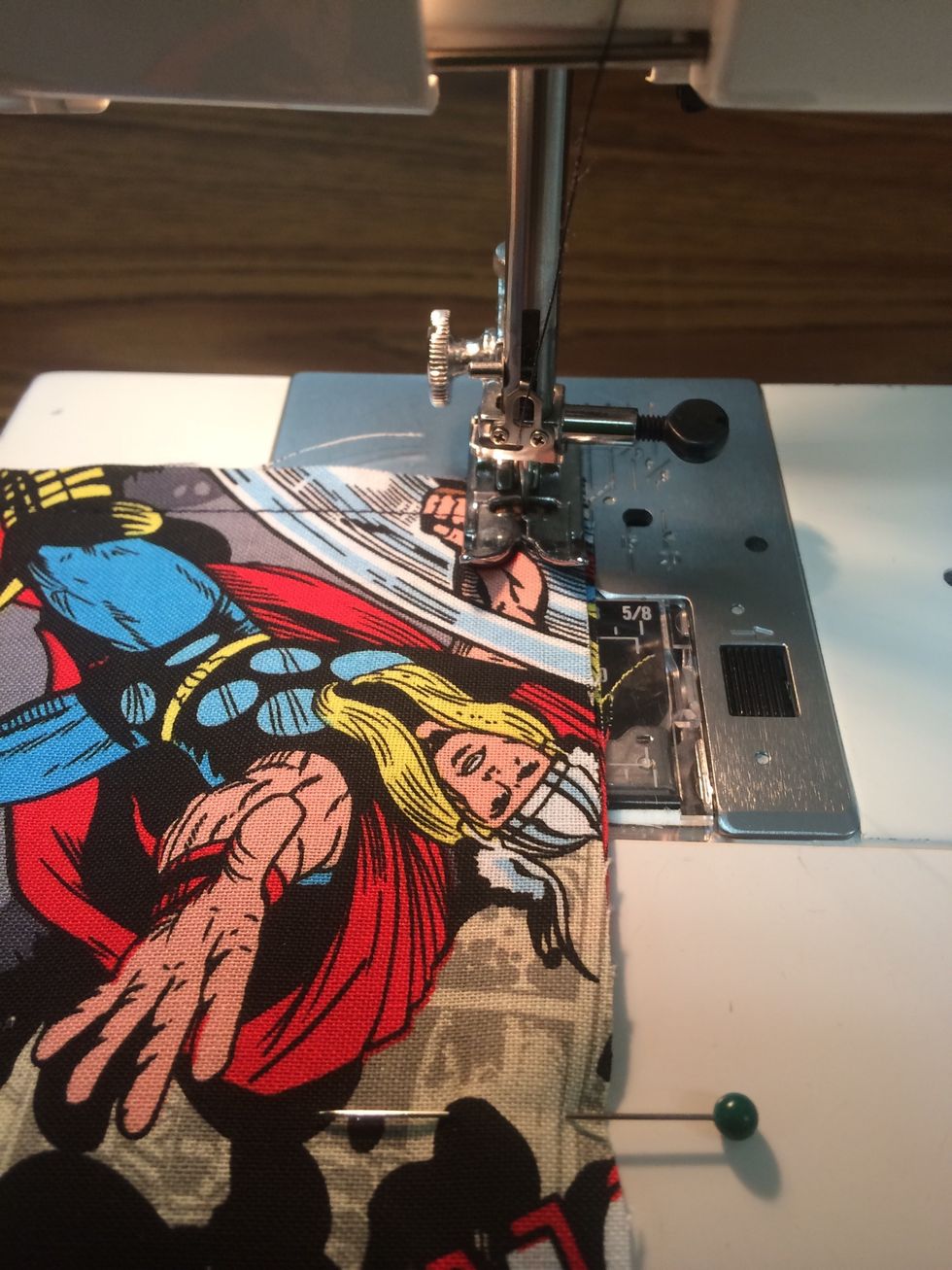 After the pivot keep sewing along the 3 sides. Do not sew the top of the pocket!