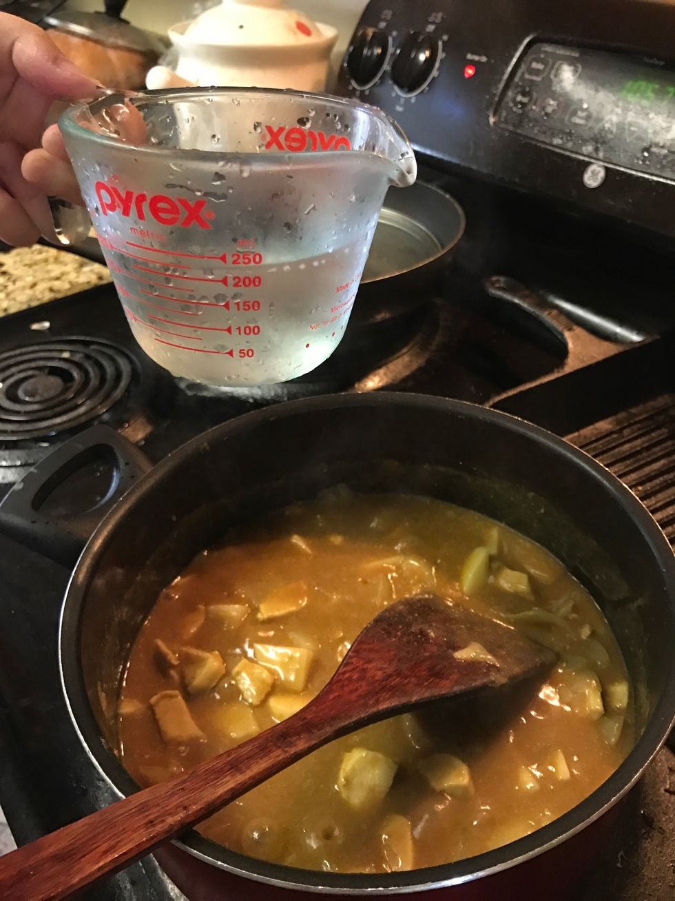 After the previous step, is good to eat. But it is based on personal flavor, if you don't like heavy flavored, you absolutely can put more water to make it lighter.