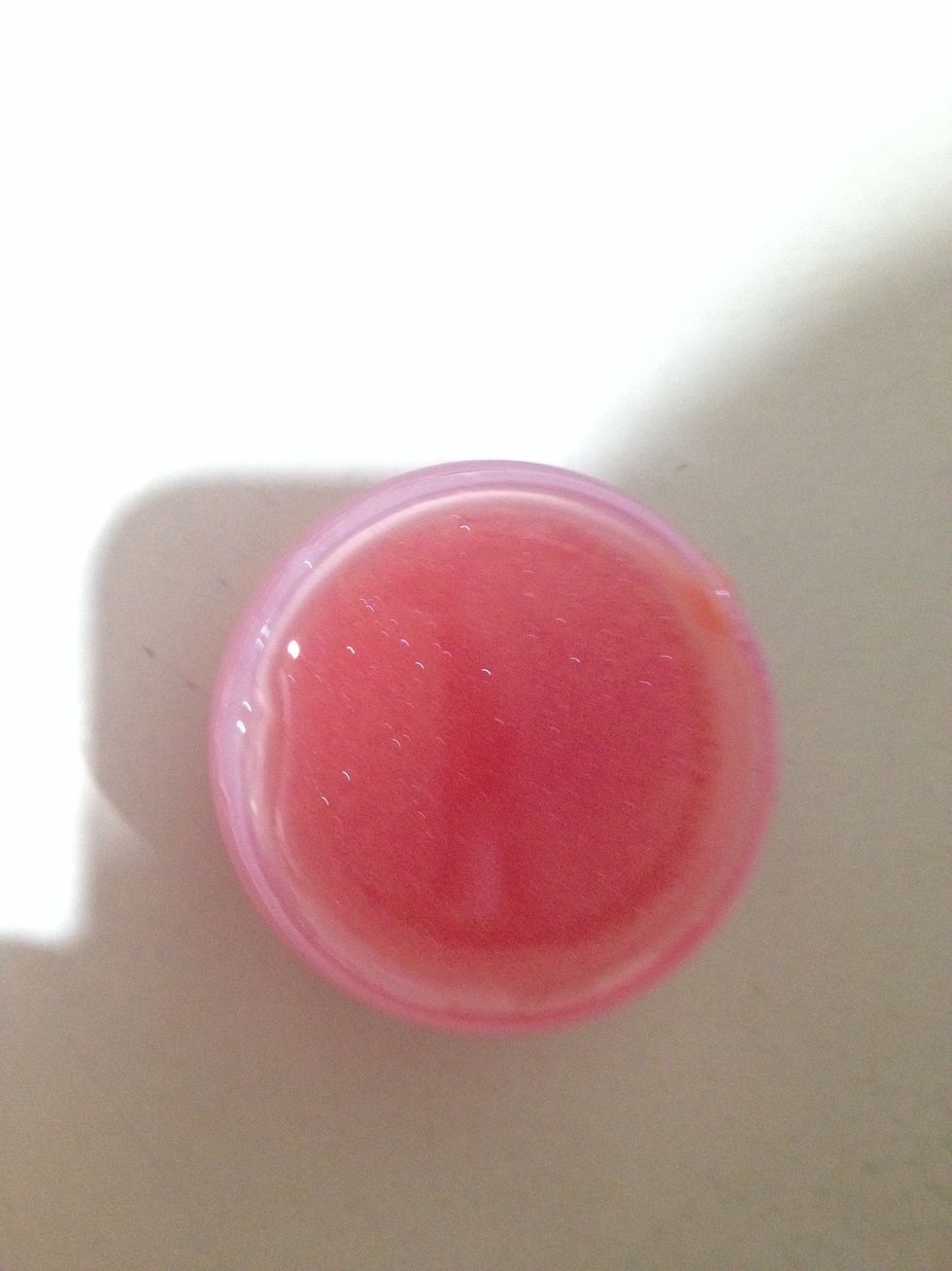 After the two combined materials melted together I put what was left in a little container I placed it in the refrigerator for 45 minutes REMEMBER you can always add oils