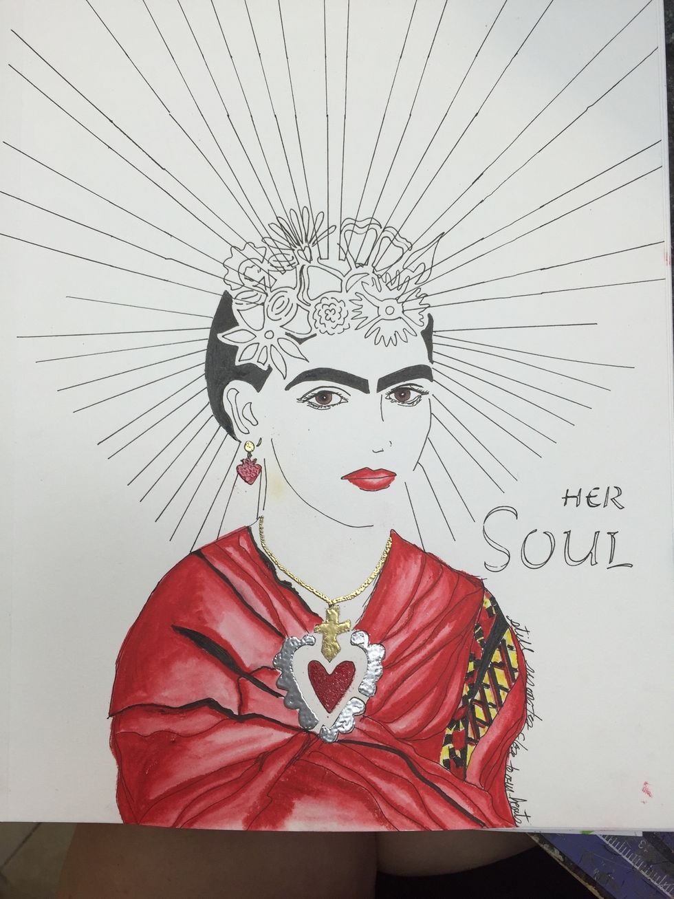 After the watercolor wash