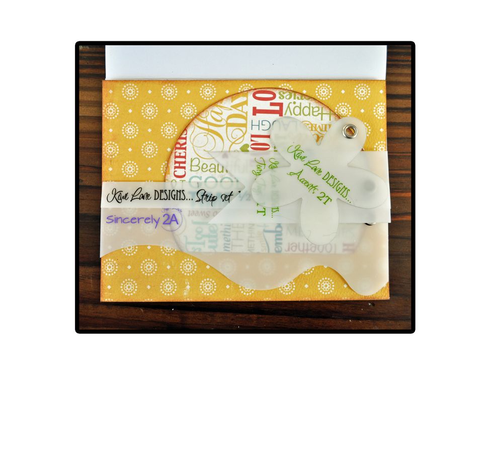 After tracing, cutting, & Inking the edges, place each element back on your project in place of the Designer Template so that you do not forget your design as you go along.