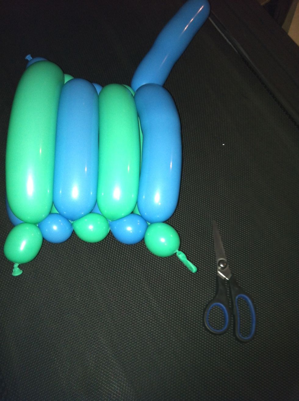 After tying off, curt off excess.