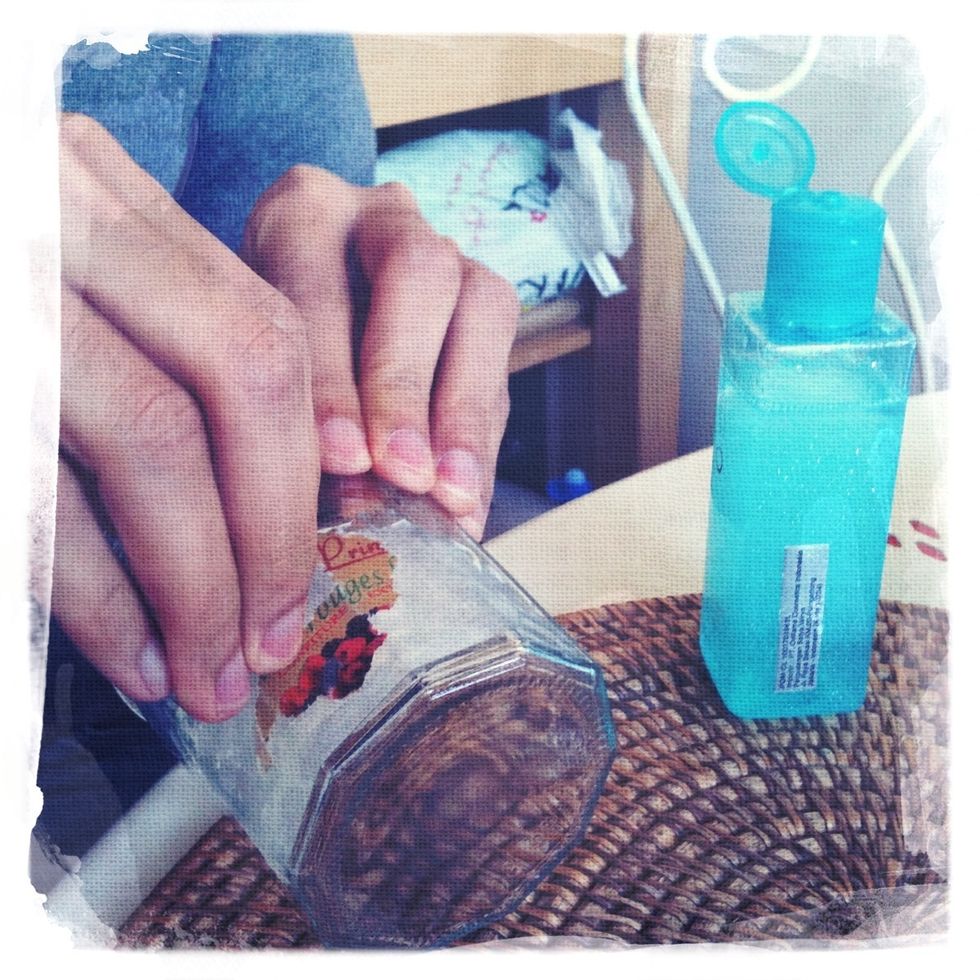 After waiting about 2-5 minutes, peel off the sticker.